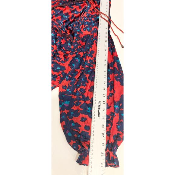 NWOT FREE PEOPLE Tunic Top M Merlot Combo Love Letter - Picture 15 of 15